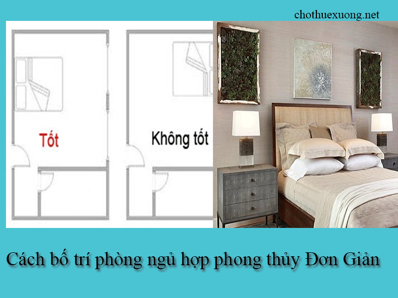 Cách bố trí phòng ngủ hợp phong thủy Đơn Giản
