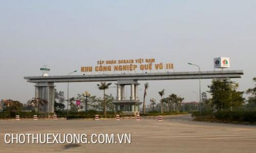 Chuyển nhượng đất khu công nghiệp 5-10ha Quế Võ 3 Bắc Ninh