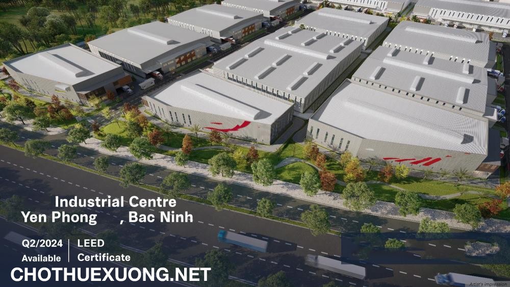 Cho thuê kho xưởng trong dự án KCN Yên Phong, Bắc Ninh